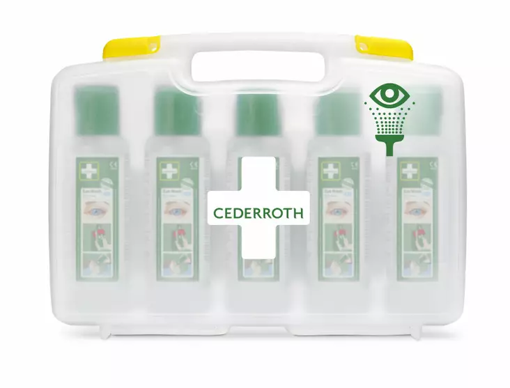 Silmänhuuhtelupullo 5 x 500 ml, kannetavassa pakissa, cederroth - Ensiaputarvikkeet - 503-51011042CEDER - 1