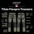 Työhousut riipputaskuilla titan flexpro stretch, vihreä c46, pesso - Työhousut - 503-KD125Z-C46PESS - 3
