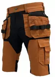 Työshortsit titan flexpro riipputaskuilla, stretch, ruskea c54, pesso - Työshortsit - 503-KB125BR-C54PES - 1