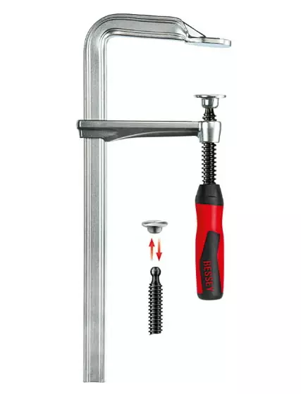 All-steel screw clampgz-2k 200/100 200x100mm, bessey - Liimapuristimet - 503-GZ20-2KBES - 1