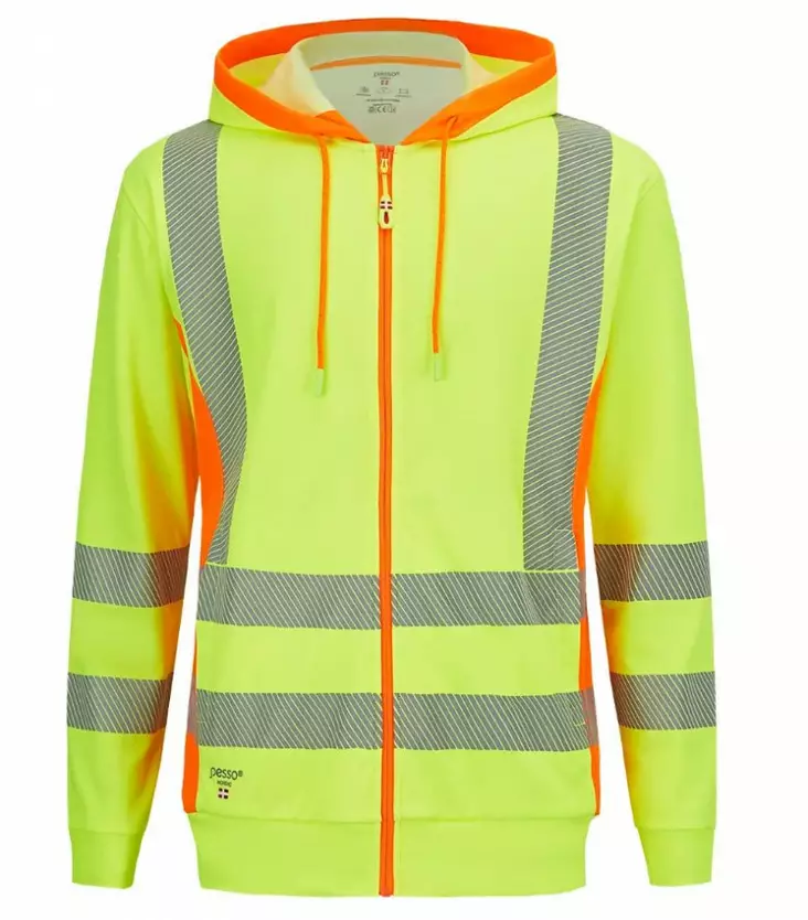 Huomiocollegepaita fl08 cl2, keltainen/oranssi 3xl, pesso - Hi-Vis Fleecetakit, puserot ja hupparit - 503-FL08HV-3XLPESS - 1