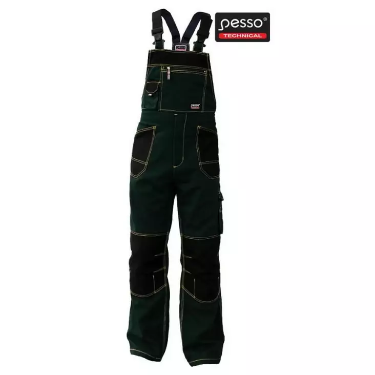 Puolihaalari , tumma vihreä/musta 60-62/200, pesso - Työhaalarit - 503-DPCZ62-200PESS - 1