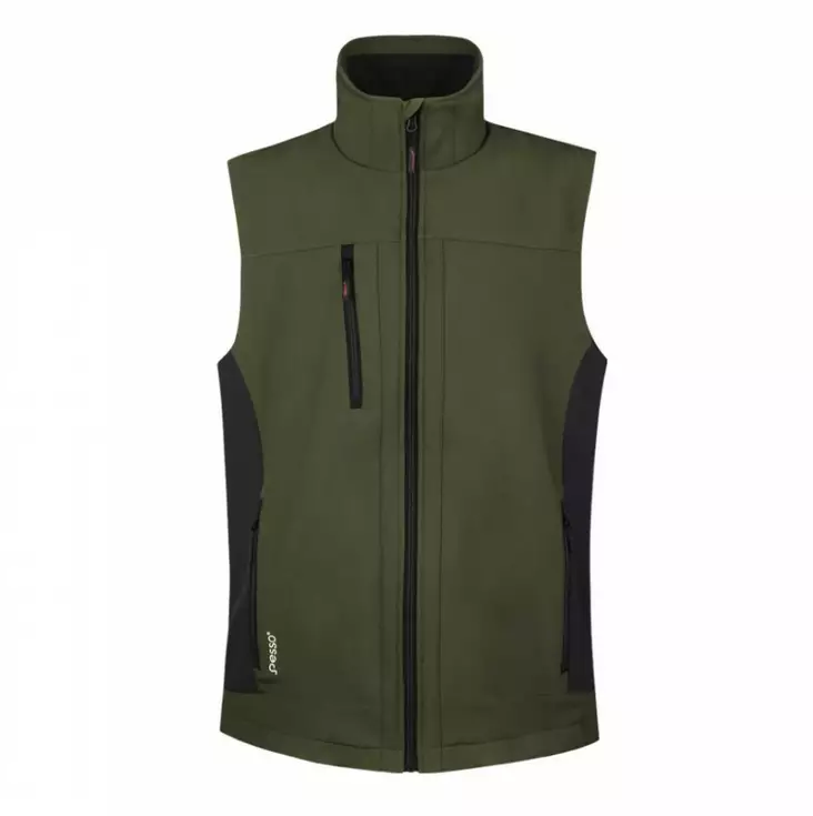 Softshell- liivi, softblack, vihreä 4xl, pesso - Softshell takit ja housut - 503-SOFT-OG4XLPESS - 1