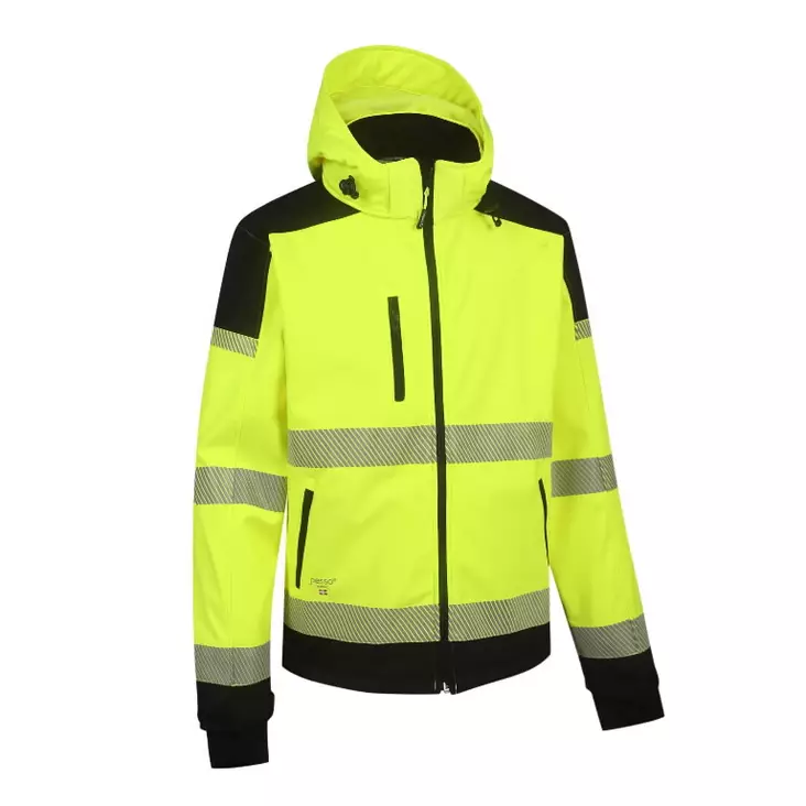 Softshell-takki palermo huomioväri cl2, keltainen/musta xl, pesso - Softshell takit ja housut - 503-PALERMOGXLPESS - 1