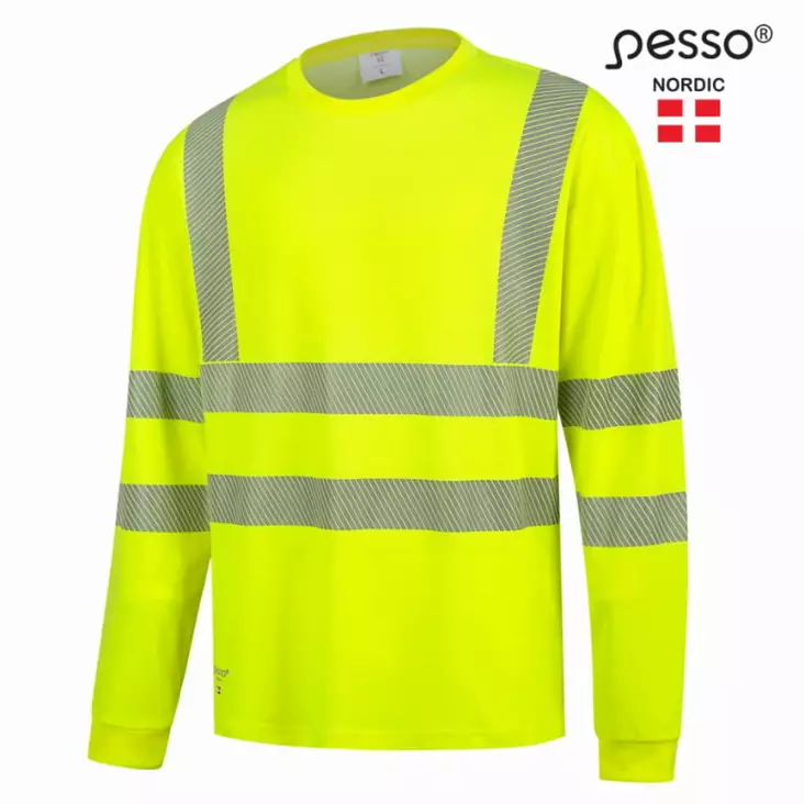 T-paita hvmil pitkähihainen huomioväri cl2, keltainen 2xl, pesso - Hi-Vis T-paidat ja puserot - 503-HVMIL-G2XLPESS - 1