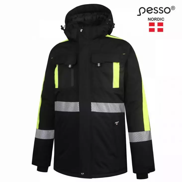 Talvitakki nova. musta/keltainen 4xl, pesso - Talvityötakit - 503-NOVA-J-4XLPESS - 1