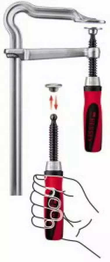 Teräspuristin gm omega 250x120mm, bessey - Liimapuristimet - 503-GM25Z-2KBES - 1