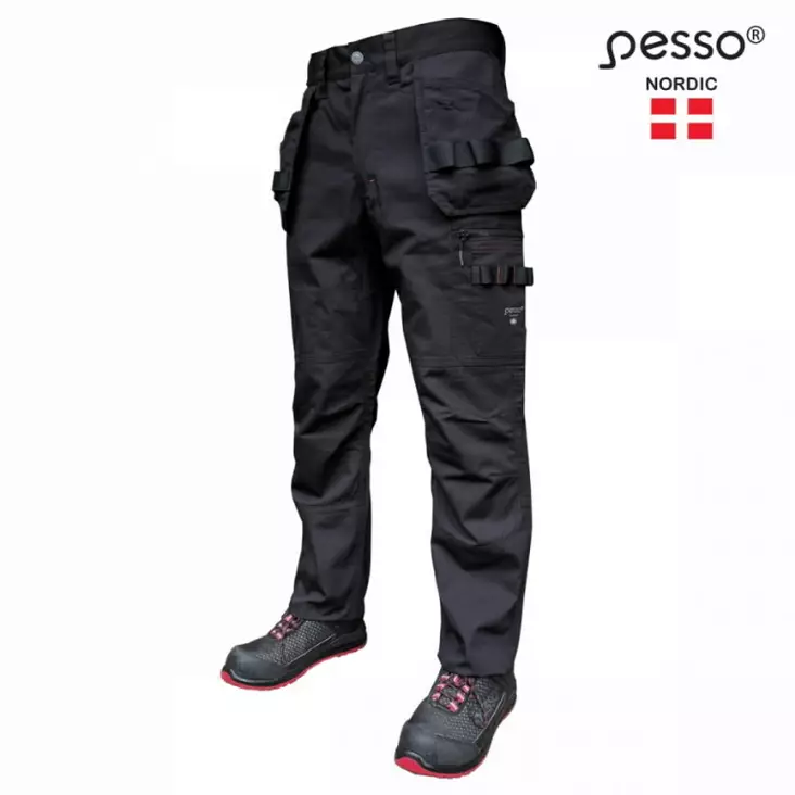 Työhousut riipputaskuilla ripstop pro, musta c48, pesso - Työhousut - 503-KD115B-C48PESS - 1