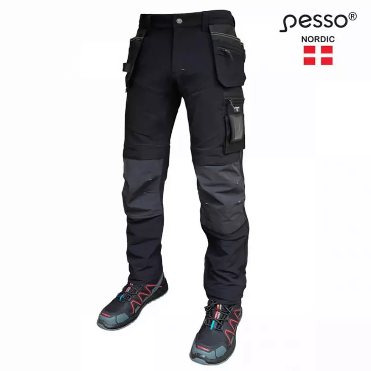 Työhousut riipputaskuilla taurus stretch, musta c58, pesso - Työhousut - 503-KD165B-C58PESS - 1