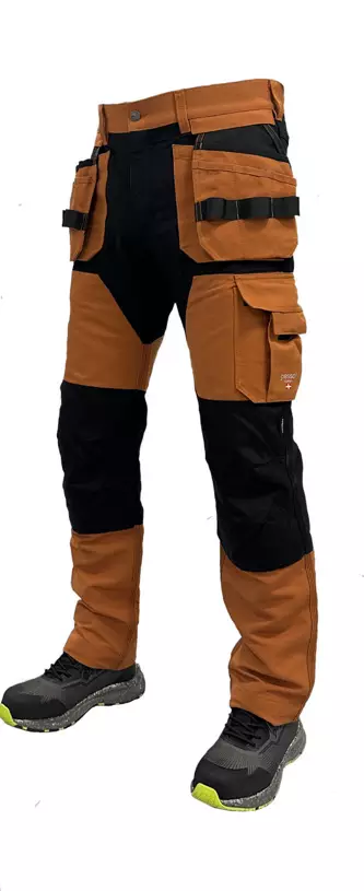 Työhousut riipputaskuilla titan flexpro stretch, ruskea c58, pesso - Työhousut - 503-KD125BR-C58PES - 1