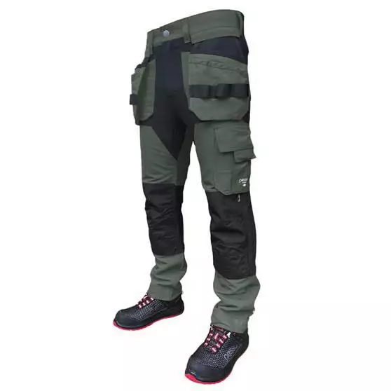 Työhousut riipputaskuilla titan flexpro stretch, vihreä c46, pesso - Työhousut - 503-KD125Z-C46PESS - 1
