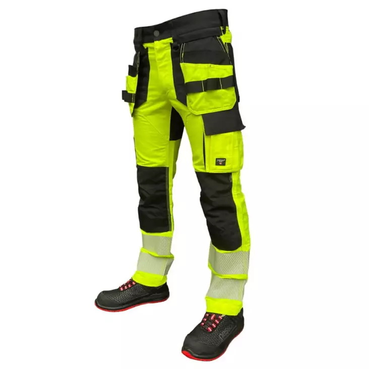 Työhousut riipputaskuilla uranus flexpro huomioväri cl2, kel c48, pesso - Hi-Vis työhousut - 503-KD135G-C48PESS - 1