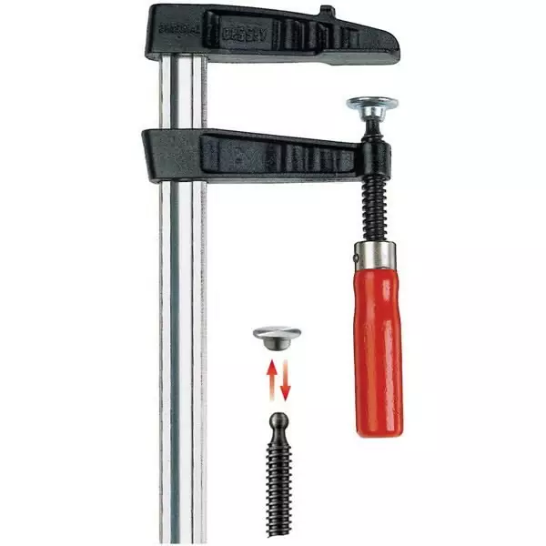Valurautapuristin non-slip tgk 2500x120mm, bessey - Liimapuristimet - 503-TGK250BES - 1