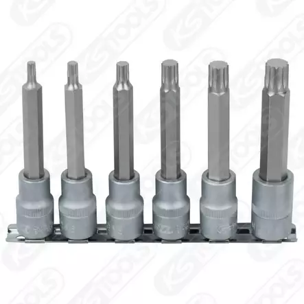 1/2´´ kärkihylsysarja xzn, pitkä, 6-os, m5-m14, ks tools - Hylsysarjat - 503-911-1358KST - 1