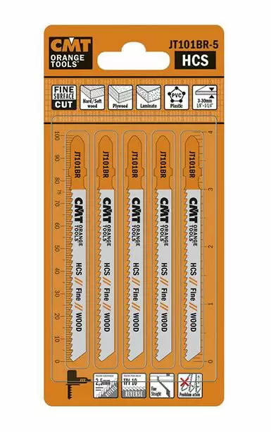 Pistosahanterä puulle hcs 10 tpi 2,5 x 75 mm 5 kpl, cmt - Pistosahanterät - 503-JT101BR-5CMT - 2