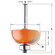 Koveraterä r12,7 x 38,1 mm + laake, cmt - Yläjyrsimen terät - 503-937-350-11CMT - 4