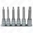 1/2´´ kärkihylsysarja xzn, pitkä, 6-os, m5-m14, ks tools - Hylsysarjat - 503-911-1358KST - 1