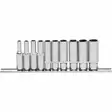 1/4´´ kuusiokulmahylsysarja, pitkä, 10-os, 4-13 mm, ks tools - Hylsyt ja voimahylsyt - 503-918-0610KST - 1