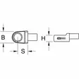 14x18 mm sisään työnnettävä lenkkiavain 13mm, ks tools - Lenkki- ja kiintolenkkiavaimet - 503-516-2413KST - 2