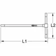 3-suuntainen kuusiokokokulma-avain 12mm, ks tools - Torx-avaimet - 503-158-5147KST - 2