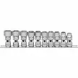 3/8´´ kuusiokolohylsysarja nivelellä, 10–19 mm, 10-os, ks tools - Hylsysarjat - 503-917-3940KST - 1