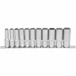 3/8´´ kuusiokolohylsysarja, pitkä, 11-os 8-19 mm, ks tools - Hylsysarjat - 503-911-0611KST - 1