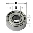 Bearing b=6mm d=13mm p=5mm, cmt - Yläjyrsimen terät - 503-791-023-00CMT - 1