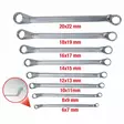 Double ring spanner set, offset, 8 pcs 6-22mm, ks tools - Lenkki- ja kiintolenkkiavaimet - 503-517-0248KST - 1