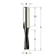 Hw-dowel drill s=8x20 d=10x58 rh, cmt - Puunporaus - 503-312-100-11CMT - 1