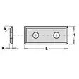Hwm-knife 29.5x12x1.5, cmt - Höylänterät - 503-790-295-12CMT - 1