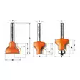 Hw roundover router bit (m) s=6,35 d=25x19 r=10, cmt - Yläjyrsimen terät - 503-855-307-11MCMT - 1