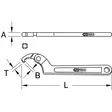 Koukkuavain classic 114-158 mm, ks tools - Haka-avaimet - 503-517-1305KST - 2