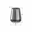 Precision collet er32 6,35mm (1/4''), cmt - Yläjyrsimen terät - 503-184-065-00CMT - 1