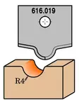 Profiled knife for mdf rh (router bit 616.200), cmt - Höylänterät - 503-616-019CMT - 1