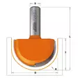 Round nose bit hw s=12 d=38,1x31,75 r=19,05, cmt - Yläjyrsimen terät - 503-914-880-11CMT - 1