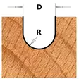 Round nose bit s=8mm, d=9,5mm, cmt - Yläjyrsimen terät - 503-K914-095CMT - 2