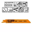 Sabre saw blade for metal 20pcs in pack bim 150x1,8x14tpi, cmt - Puukkosahanterät - 503-JS922BF-20CMT - 1