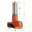 Saranajyrsinterä hw z2r v2 s=10x26 d=35 rh l=57,5, cmt - Puunporaus - 503-317-350-11CCMT - 1