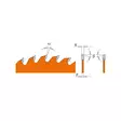Saw blade for wood crosscut industrial line hw 260x2,8/1,8x30 z60 a=-5° b=15° atb, cmt - Pyörösahanterät - 503-294-060-11MCMT - 2