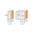Solid surface sink & trim bit hw d=19,05 i=25,4 l=78 s=12, cmt - Yläjyrsimen terät - 503-980-571-11CMT - 2