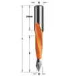 Through hole dowel drill hws=10x26 d=8x70 lh, cmt - Puunporaus - 503-314-080-12CMT - 1