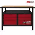 Työpöytä 6 vetolaatikolla, k840xl1200xs600 mm, ks tools - Työpöydät - 503-865-0004KST - 1