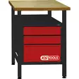 Työpöytä, sis. 3 vetolaatikkoa 600x840x600mm, ks tools - Työpöydät - 503-865-0010KST - 1