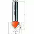 V-grooving bit 90 deg hw s=8 d=31,7x19, cmt - Yläjyrsimen terät - 503-915-317-11CMT - 1