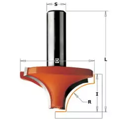 Ovolo-pyöristysterä 6 x 23 mm, cmt - Yläjyrsimen terät - 503-927-060-11CMT - 1