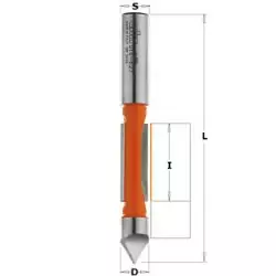 Trimmiterä ohjaimella 8 x 19 mm, cmt - Yläjyrsimen terät - 503-916-080-11CMT - 1