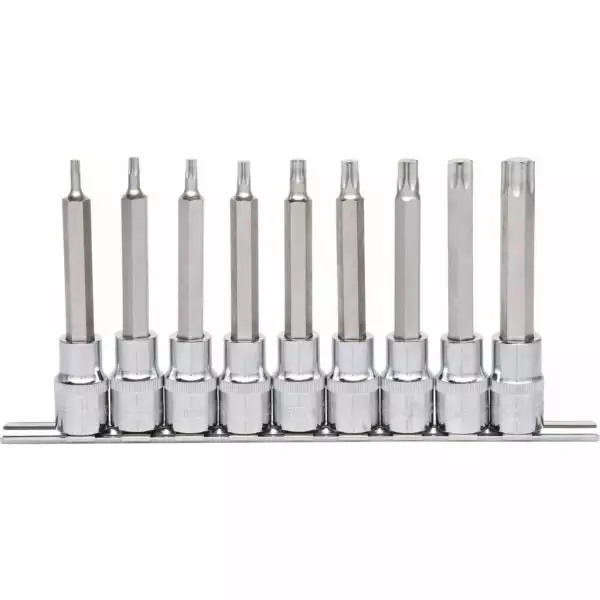 1/2´´ chromeplus-kärkihylsysarja torx, pitkä, 9-os t20-t60, ks tools - Hylsysarjat - 503-918-1317KST - 1