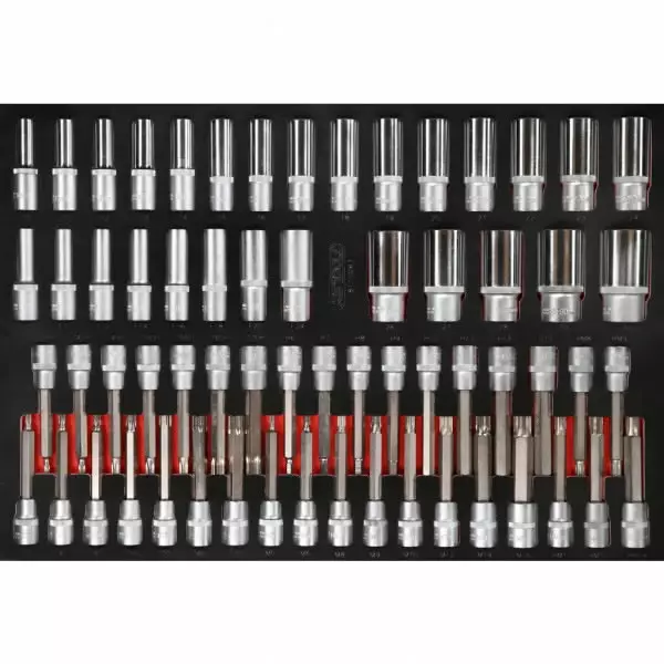 1/2'' socket spanner and screwdriver bit set in foam insert,, ks tools - Hylsysarjat - 503-811-0063KST - 1