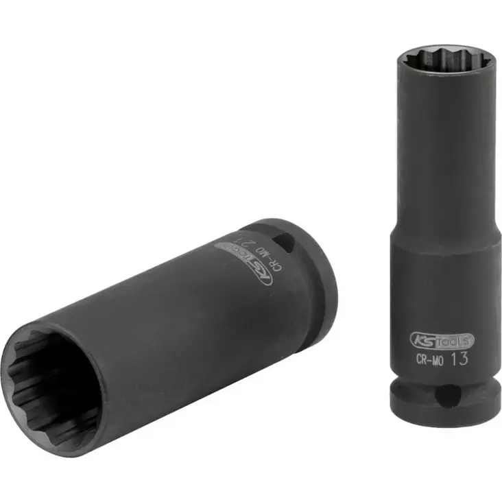 1/2" tuuman 12-kulmainen voimahylsy, pitkä 25 mm, ks tools - Hylsyt ja voimahylsyt - 503-515-0971KST - 1