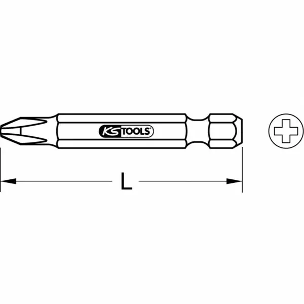 1/4´´ bit ph, 25mm, ph1, ks tools - Hylsyt ja voimahylsyt - 503-911-3340KST - 1